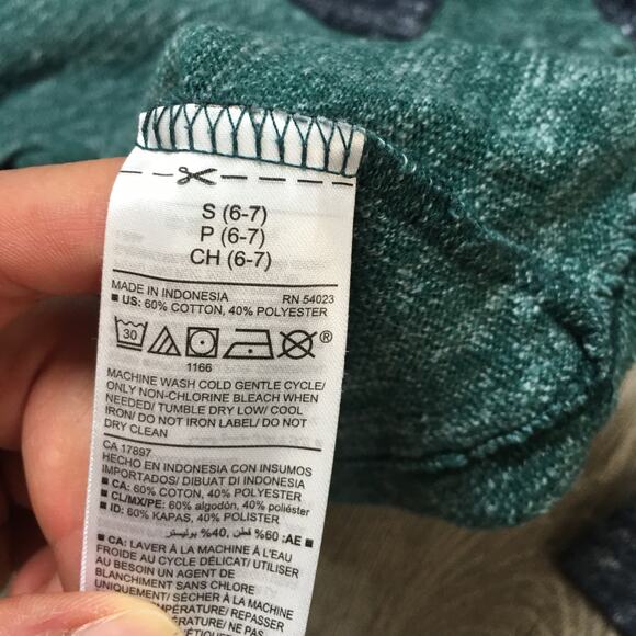 Old Navy Raglan Long sleeve Henley Tee boys Size S 6-7 - Picture 6 of 10